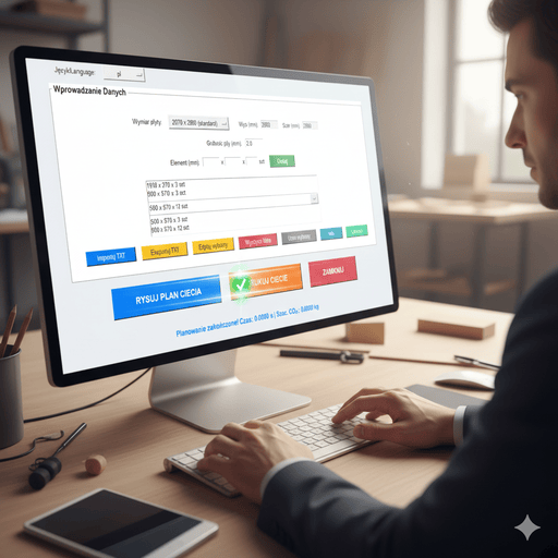 Wizualizacja optymalizacji cięcia